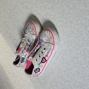 Stevies sneakers‎ hearts and glitter size 5